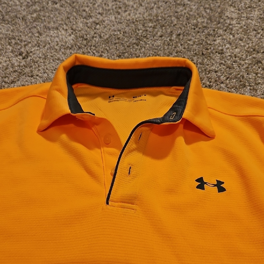 Under Armour Orange Athletic Polo Shirt